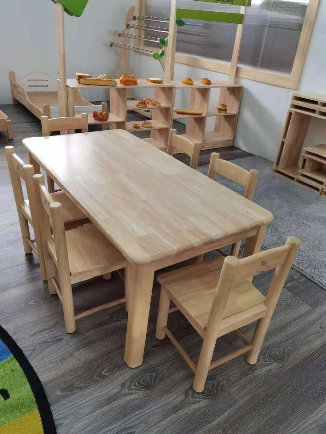 Modern Kindergarten and Preschool School Classroom Student Furniture, Kids Furniture Wooden Children Furniture, Nursery and Daycare Baby Furniture