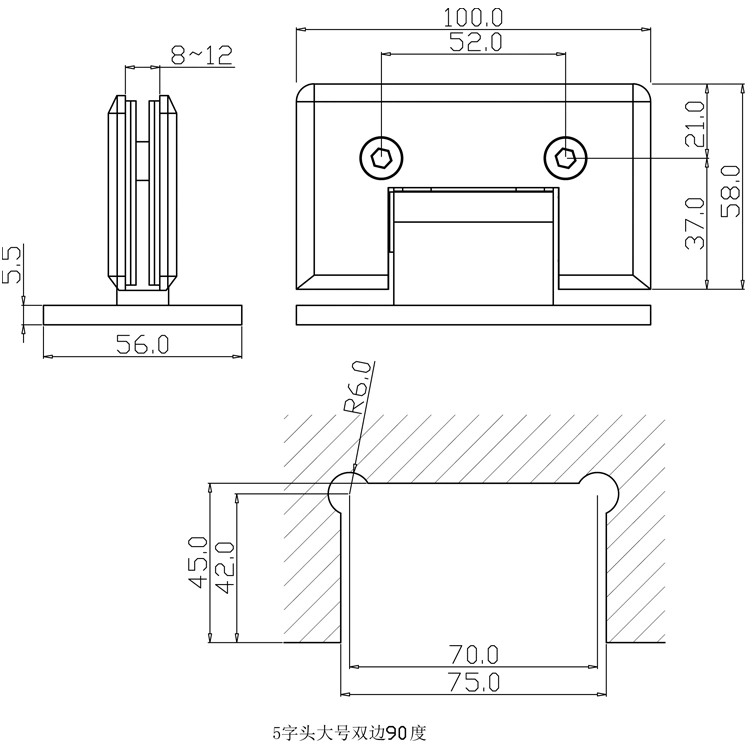 Sliding Bathroom Door Accessories Frameless Shower Hardware Clips