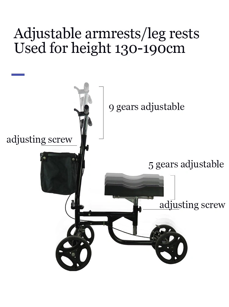 Wholesale High Quality Aluminium Walker Walking Aids with Folding Mobility Frameto Adjustable Height for Adults