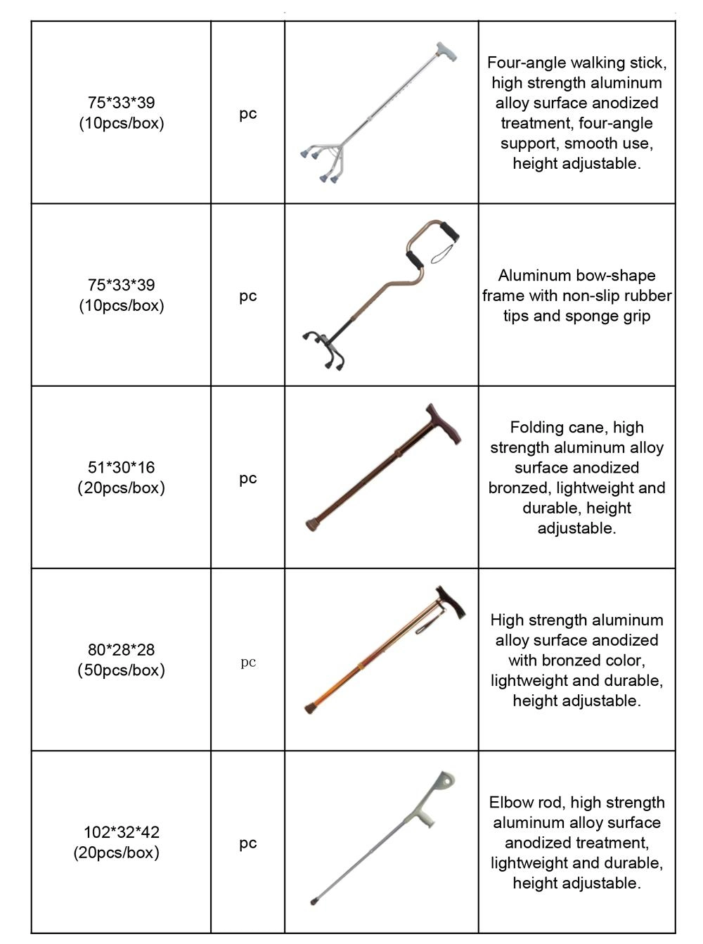 Custom Medical Folding Adjustable LED Light Mobility Aids Collapsible Cane Old Men People Elderly Foldable Walking Sticks