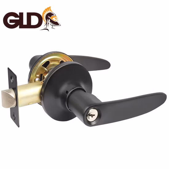 Robuste quadratische Sichtschutz-Türbeschläge mit zylindrischem Rohrgriff und Hebelschloss für Schlafzimmer und Badezimmer