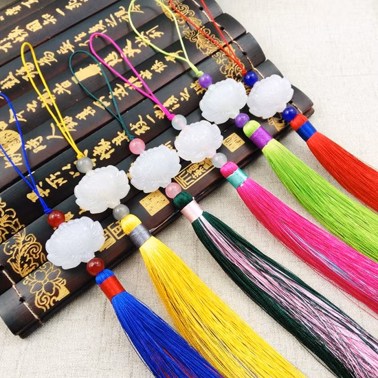 Lange Retro-Quasten zum Aufhängen in gemischten Farben, Heimdekoration, handgefertigt, zum Aufhängen, Ballquasten, Fransen, Vorhang-Zubehör